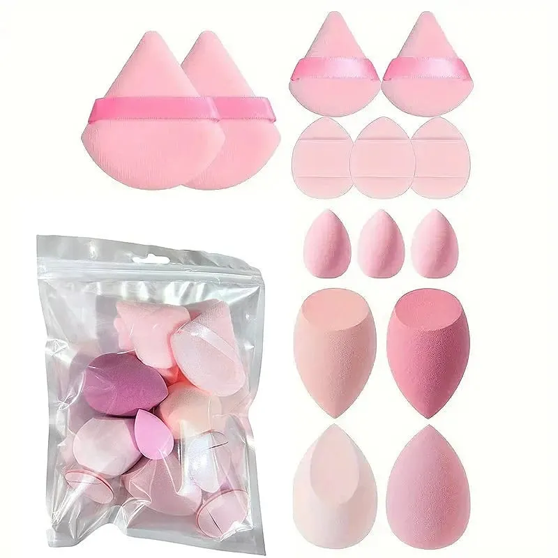 14Pcs Makeup Sponge Cosmetic Blender Beauty Egg Foundation Sponges Puff Powder Puffs Make Up Accessory Pambabae Makeup Tools