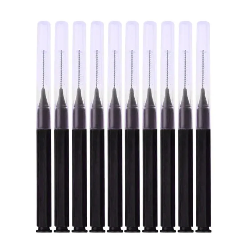 50/100PCS Black Bendable Eyebrow Brush Brow Perm Brush Disposable Brow Lifting Brushes Micro Eyelash Brush Applicators Tools