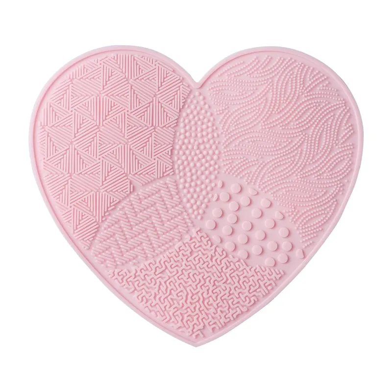 Scrubbing Pad Makeup Brushes Naglilinis ng Silicone Gamit ang Suction Cup Love Cleaner Paghuhugas ng Cosmetic Brush Tool para sa Kagandahan