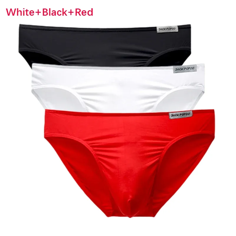 3PCS/Lot Men's Underwear Modal High Quality Soft Briefs Breathable Comfortable Youth Underpants Male Sexy U Bulge Pouch Panties