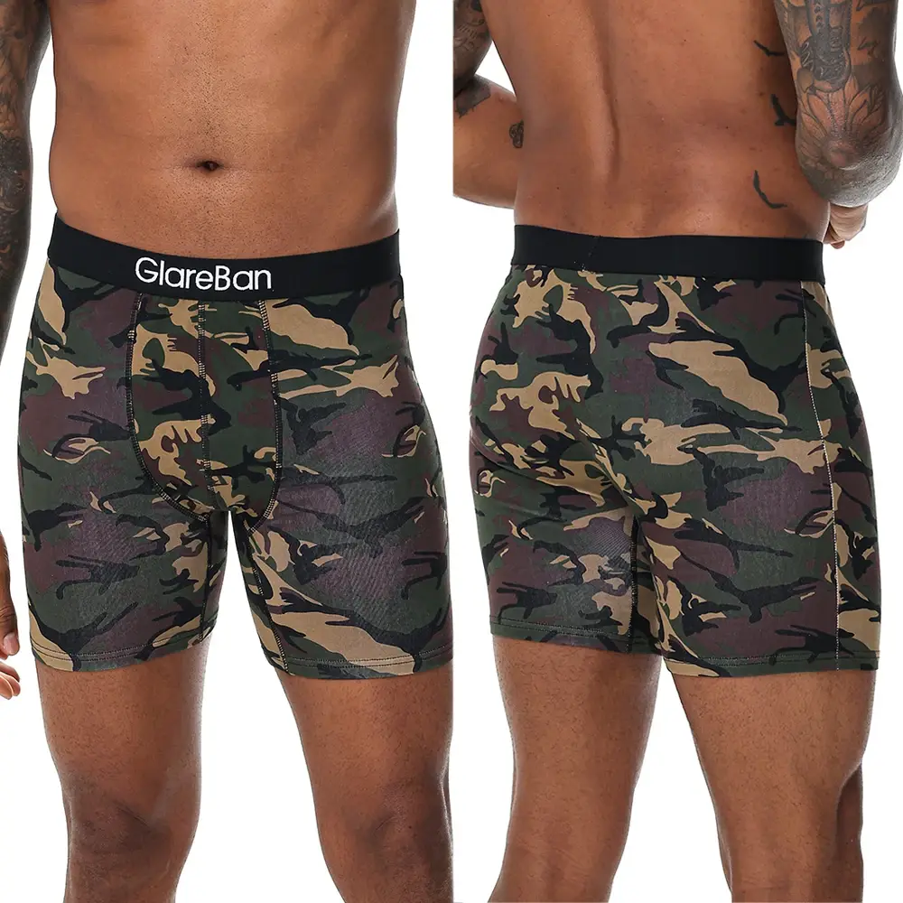5 pz Set Mid-Lungo Casuale Boxer di Cotone Shorts Intimo Uomo Mutande Maschili per Gli Uomini Boxer Scivola Mutandine Morbide Slip di marca