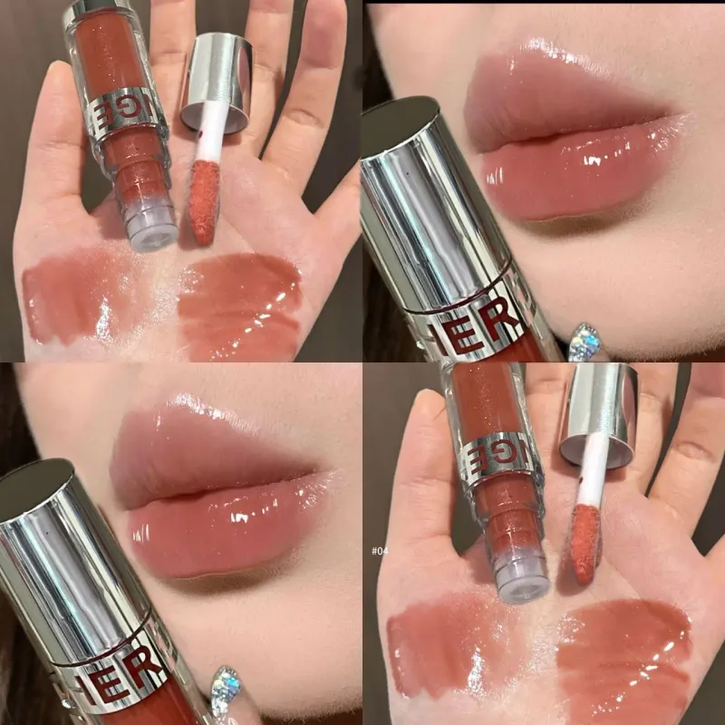 Herorange Clear נושמת Mirror Lip Gloss ברק לחות מים ברק לאורך זמן גלייז שפתיים יומית נוער חוצה גבולות