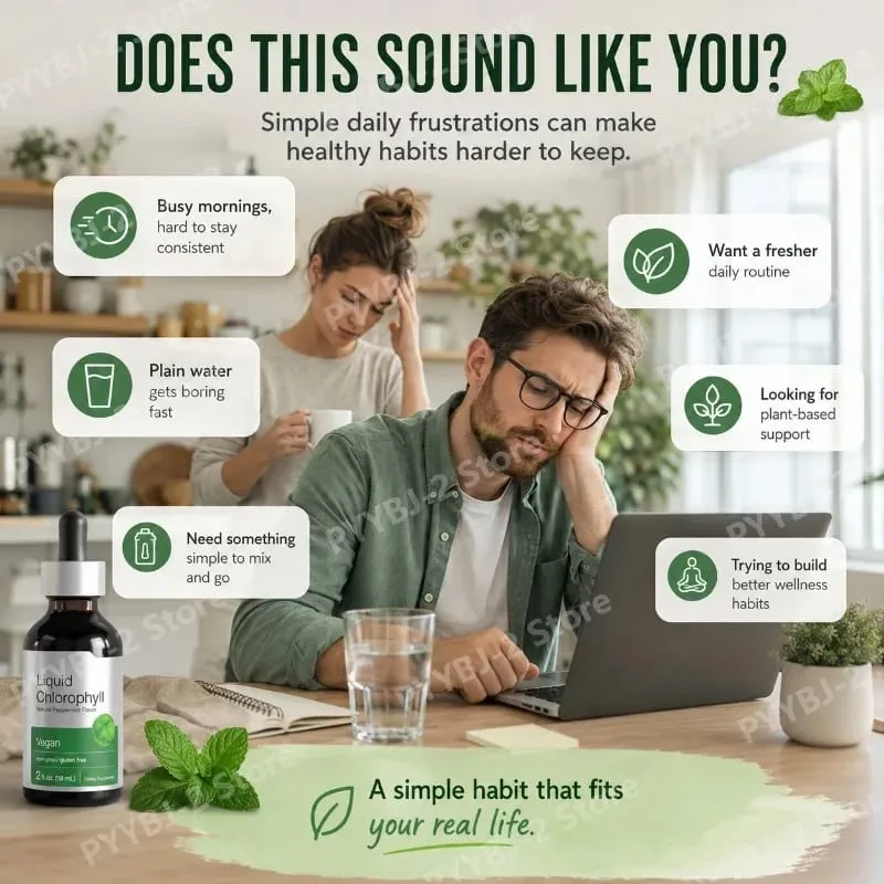 Chlorophyll Liquid Drops Μέντα Γεύση 59ml με Φυτικό Εκχύλισμα Φυσικό Συμπλήρωμα Διατροφής Μείγμα με νερό για κατανάλωση