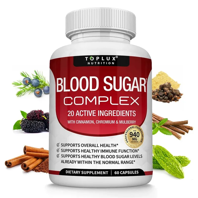 Premium Magnesium Complex Supplement 1000mg Magnesium Glysinate 525mg Blood Sugar Complex 940mg Moringa Capsules 1200mg Non-GMO