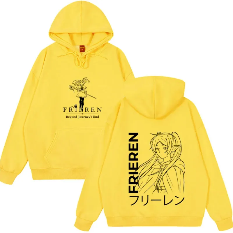 Anime Frieren: Beyond Journey's End Hoodies Men's Women Clothing Fashion Harajuku Tops Couple Style Wears Winter Fleeece Clothes