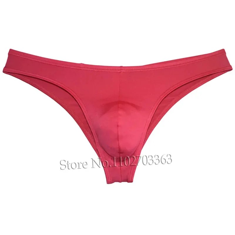 Men's Bikini Briefs Triangle Underwear Pucker Back Micro Briefs Elastic Shiny Summer Low Rise Beach Briefs Sexy Silky Smooth