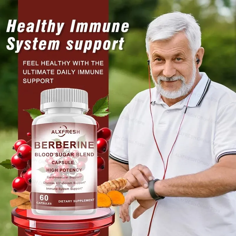 Berberine Capsules For Regulate Blood Sugar and Improve Insulin Resistance Polycystic Ovary Syndrome Cardiovascular Fatty Liver