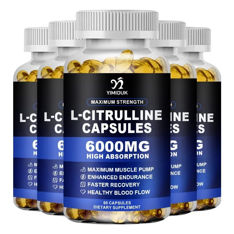 Κάψουλες L-Citrulline Μέγιστης Αντοχής Υποστηρίζουν τα Αιμοφόρα αγγεία Αντοχή Μυϊκό Πόνο για Bodybuilding & Προπόνηση Ενδυνάμωσης