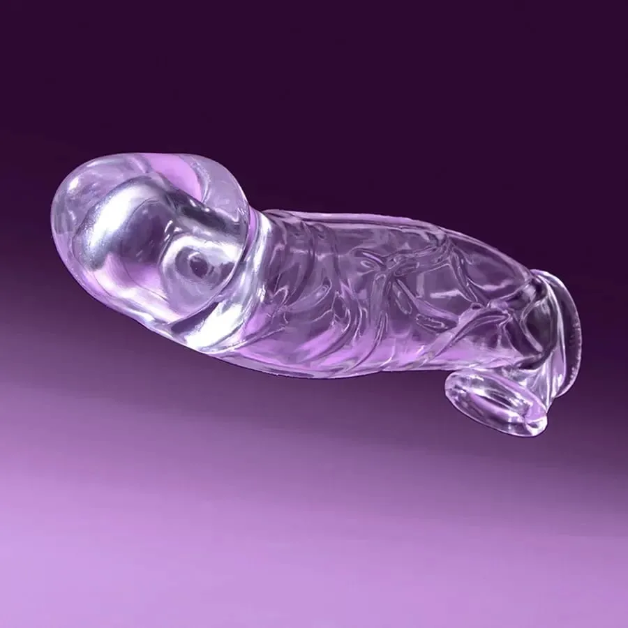 3 Size Reusable Penis Sleeve Soft Clear Cock Sleeve Penis Extender Adult Sex Toys for Men Women Durable Penis Enlarger Male — image 4