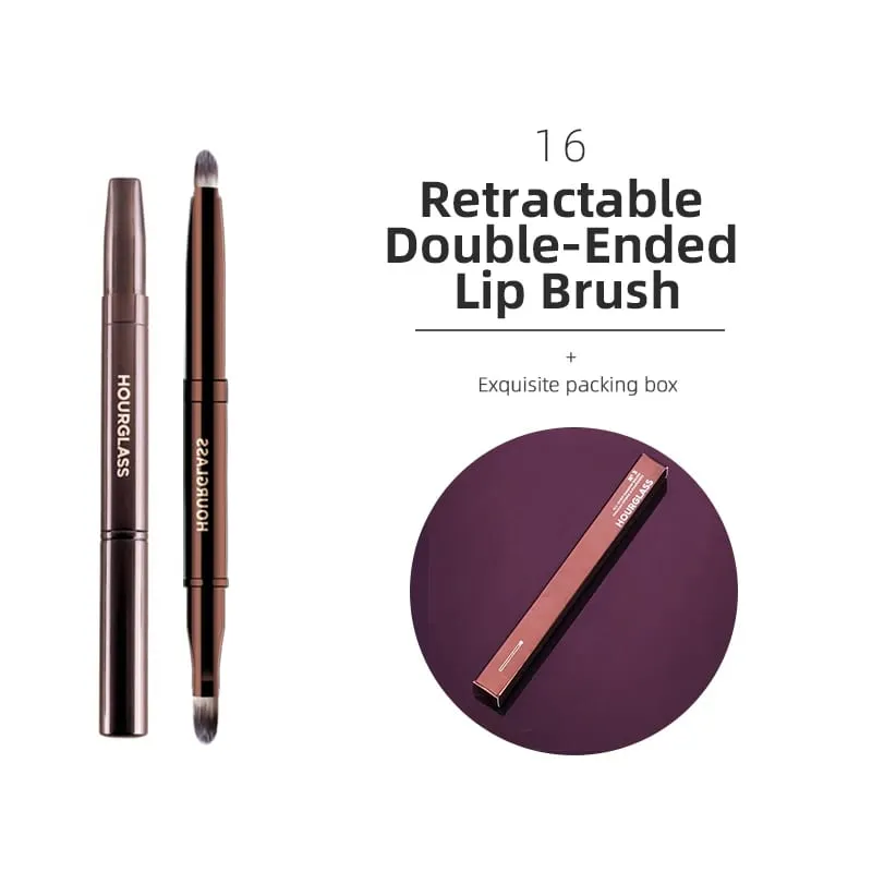 Hourglass Makeup Brush Lahat ng Uri ng Eyeshadow Foundation Concealer Powder Bronzer Blusher Eyeliner Retractable Professional Brushes
