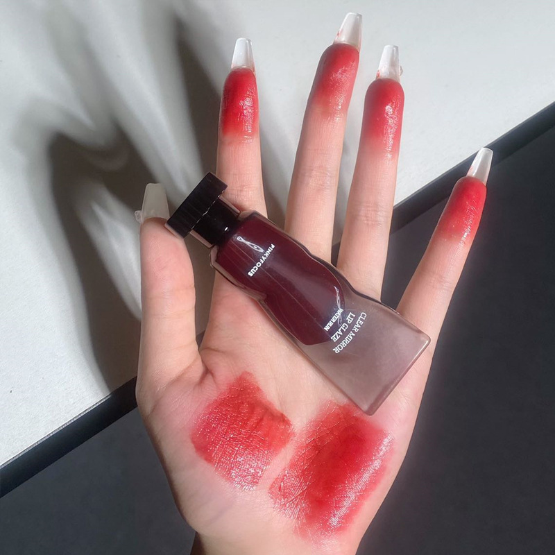 Black Mirror Water Lip Gloss Lip Glaze שפתון זכוכית שקופה שמן שפתון עמיד למים שפתון נוזלי עירום חום איפור בגוון שקוף