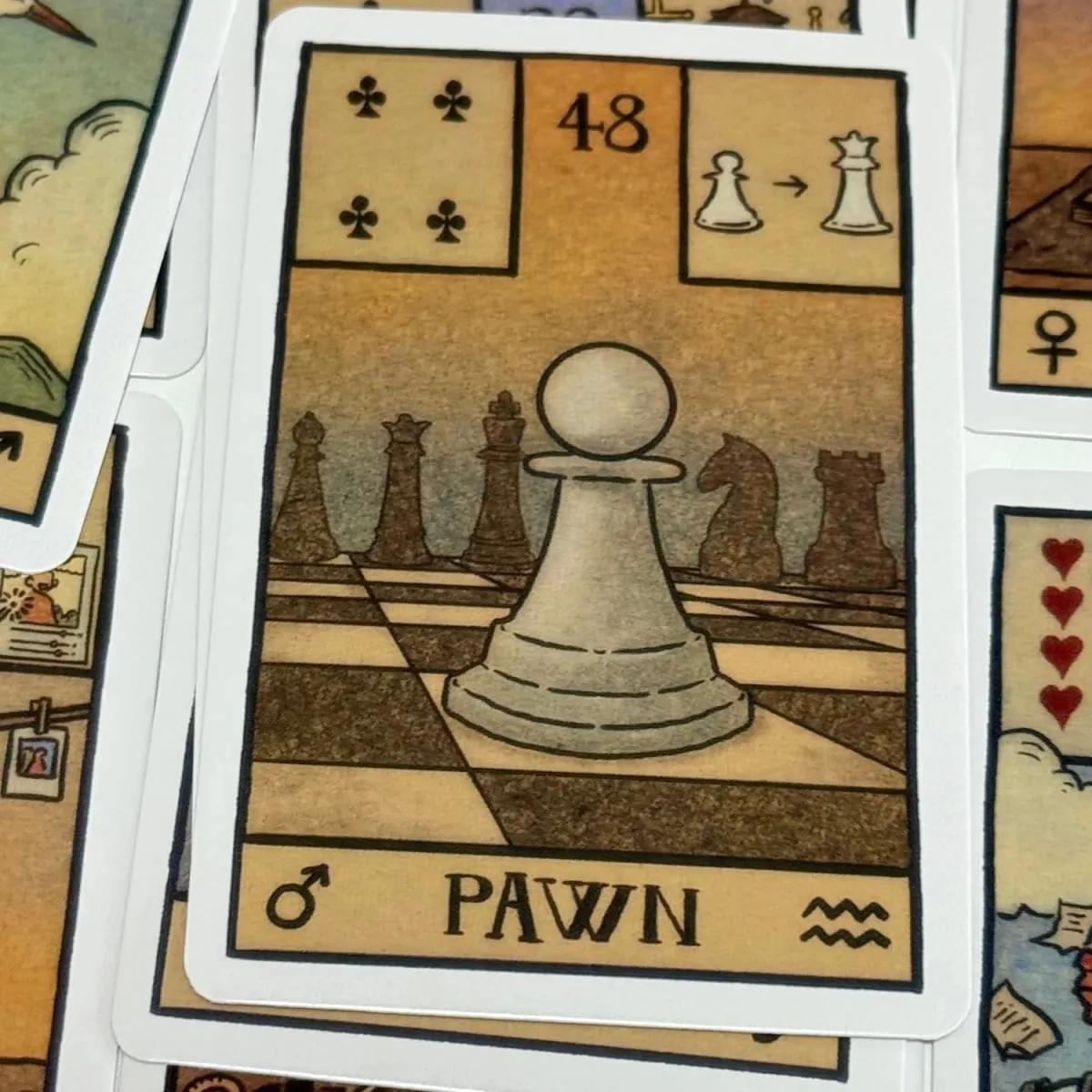 Akashic Eye Lenormand oracle kártyák 61 deck Modern Illustrated Oracle Cards