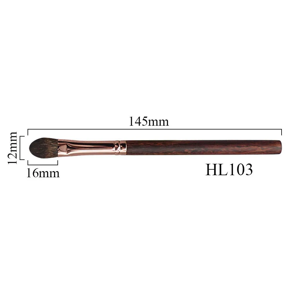 HL103 Kuas Makeup Buatan Tangan Profesional Rambut Tupai Lembut Bentuk Hati Kuas Eye Shadow Rosewood Kuas Make Up