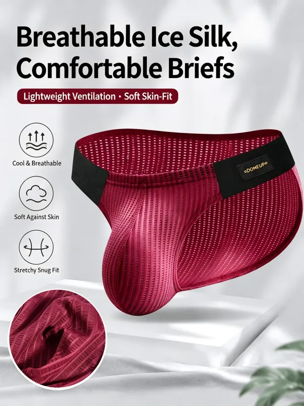 1/2/3PCS New Men's Premium Mercerized Cotton Briefs Ultra‑Thin Breathable Silky Soft Fitness Gym Daily Wear Men Underwear