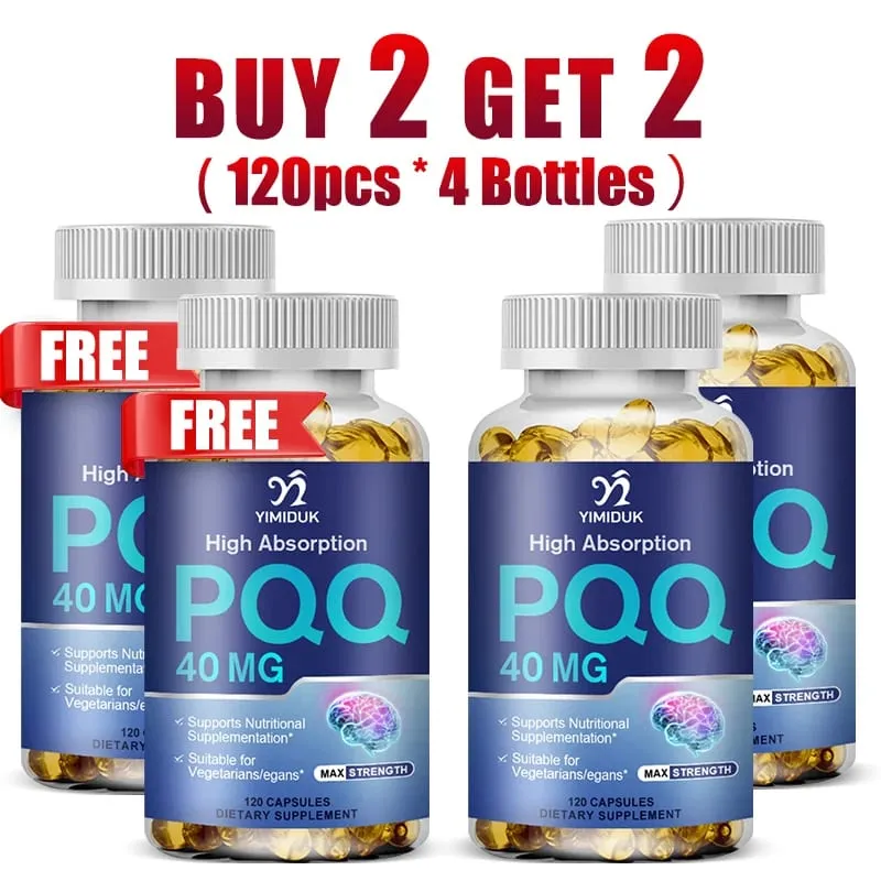 Buy 1 Get 1 Free! Ang PQQ 40mg Supplement para sa Cognitive Function Booster ay Pinahuhusay ang Enerhiya ng Utak Heart Brain at Anti-Aging Vegan