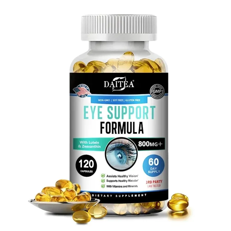 Eye Support Supplements - Vision Myopia Vitamins and Minerals for Eye Care Improve Eye Edema Relieve Fatigue Healthy Macula