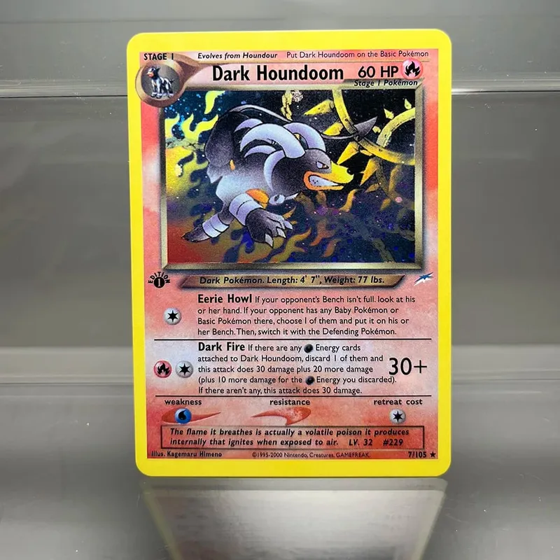 Neo Destiny Charizard PTCG Single Collection Card 1st Edition 1996 Tyranitar Gengar Card PKM Proxy Cards Toys Gifts