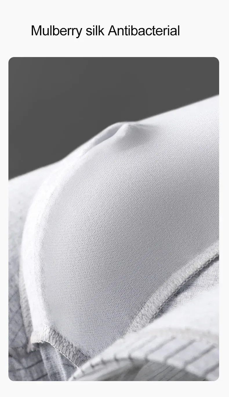 MiiOW PLUS 5XL 3/4Pcs Striped Panties Boxershorts Men Underwear Organic Cotton Boxer Shorts Antibacterial Seamless Underpants