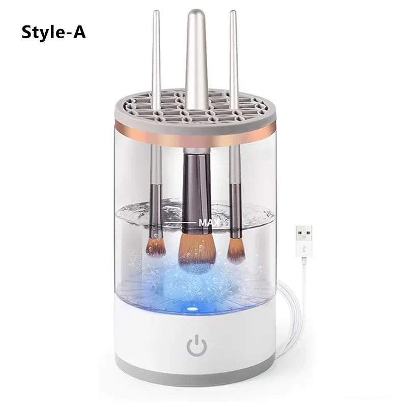 Draagbare USB make-upborstelreiniger 3 in 1 elektrische cosmetische borstels Reinigingsdroger Gereedschap Automatische wasmake-upreiniger voor vrouwen