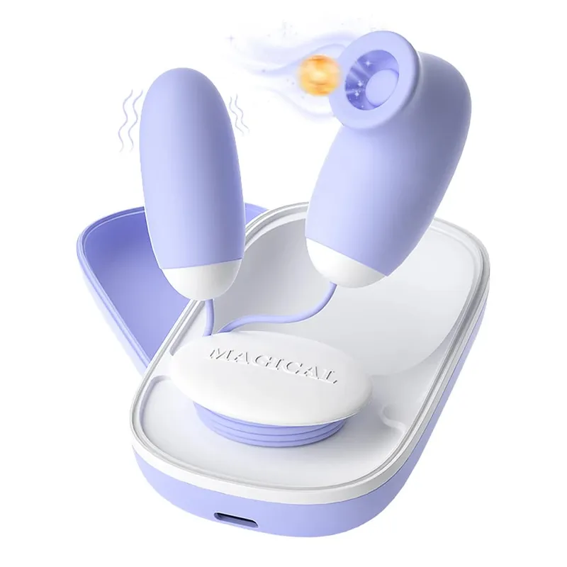 Magic Box Clitoral Sucking Vibrator with Vibrating Egg G Spot Nipple Sucker Stimulator 12 Speeds Vagina Ball Sex Toys for Woman