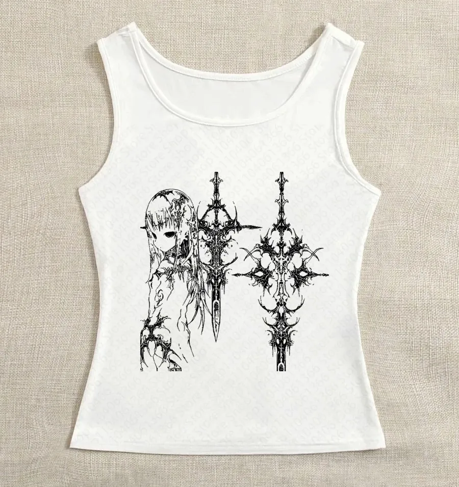 Y2k Style Aesthetic Sweet Sexy Tank Tops Women Sleeveless Casual Cartoon Print Tanks Harajuku All Match Cropped Grunge Emo Girls