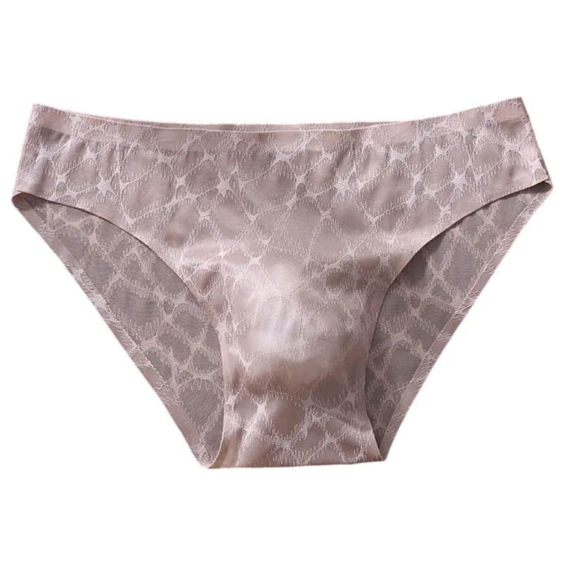 Letter Lace Transparent Men's Underwear Thin Mesh Hollow Out Sexy Male Briefs Medium Low Waist Sexy Triangle Shorts