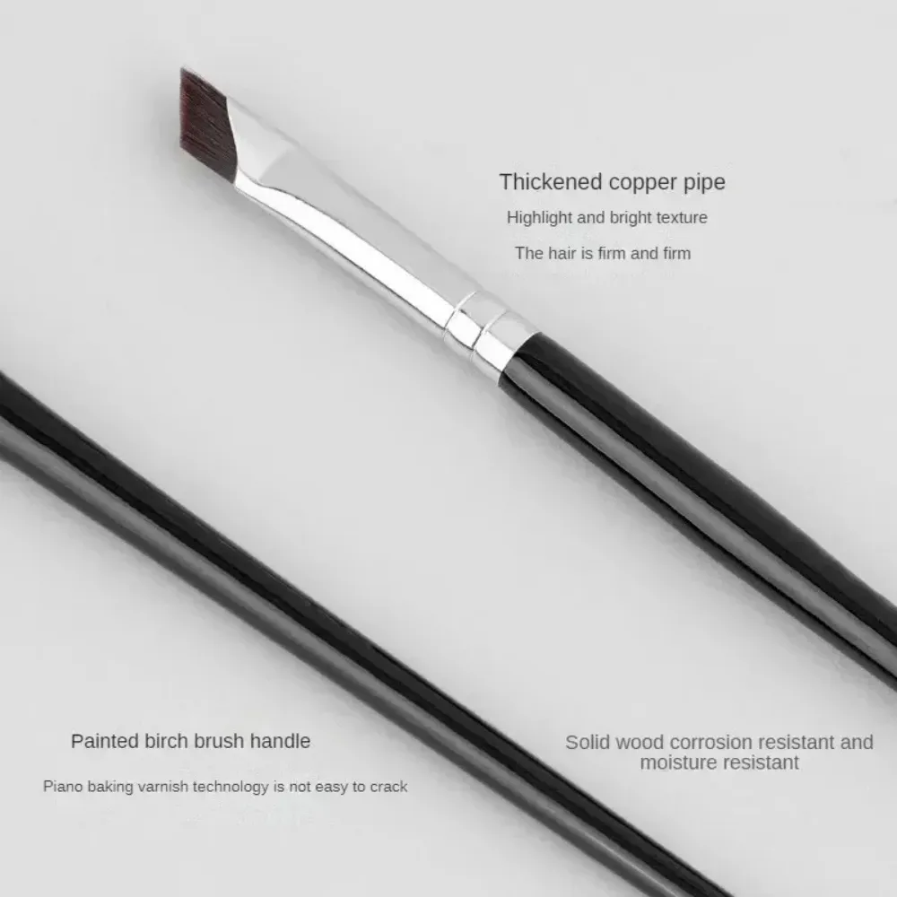 1/2/3pcs Angled Blade Eyeliner Brush Ultra Thin Fine Eyebrow Brush Flat Sickle Eyeliner Brushes Eyeliner Lower Eyelid Brushes