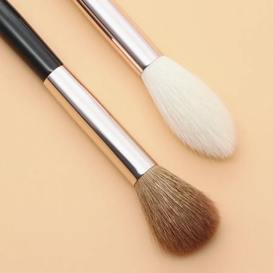 Βούρτσες μακιγιάζ με highlighter Κορυφαία τρίχα κατσίκας Υψηλής ποιότητας μπλέντερ σκιών ματιών Βούρτσα μακιγιάζ για σκιές φρυδιών