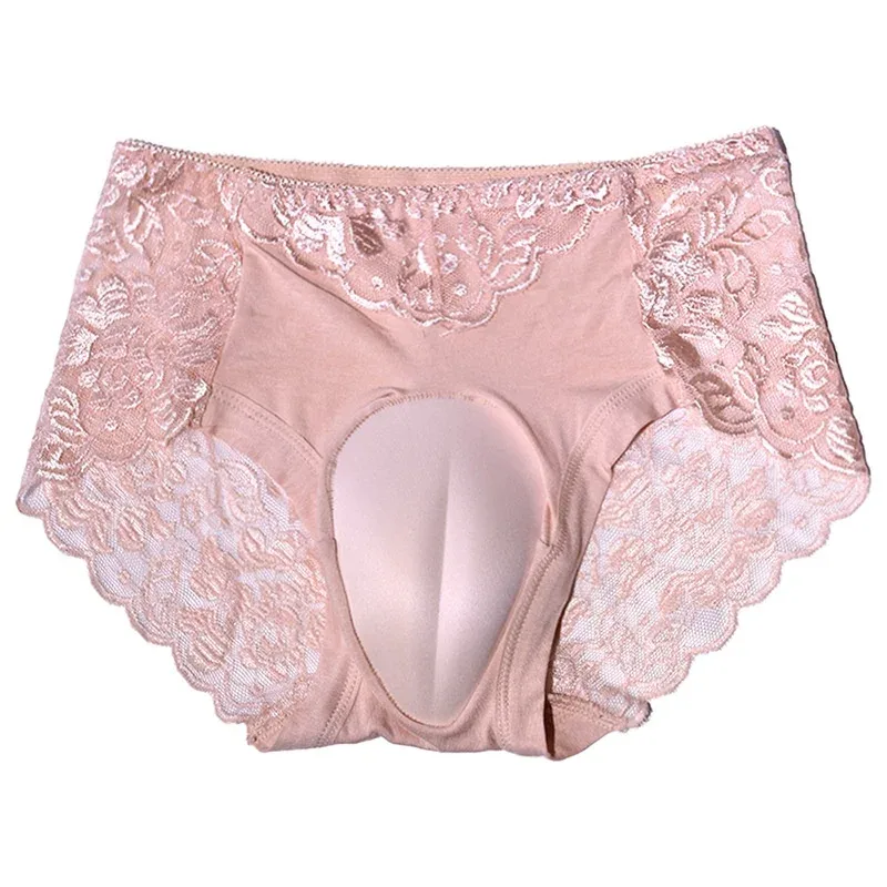 Sissy Panties Sexy Men Camel Toe Underwear Lace See Through Lingerie Transvestit Crossdressing Fake Vagina Artificial Briefs