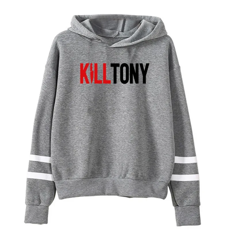Bunuh Tony Merch Hoodie Uniseks Tanpa Poket Bar Selari Lengan Pakaian Jalanan Wanita Lelaki Berhoodie Sweatshirt Pakaian Lucu