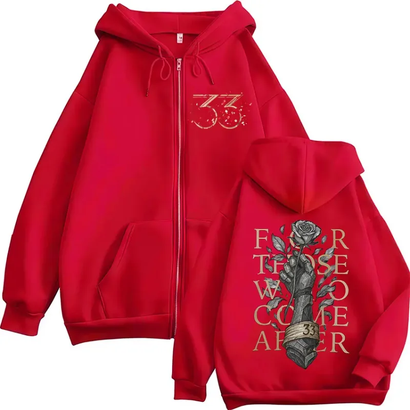 Juego Clair Obscur Expedition 33 para aquellos que vienen después de sudaderas con cremallera hombres mujeres de manga larga con cremallera sudaderas chaquetas abrigos