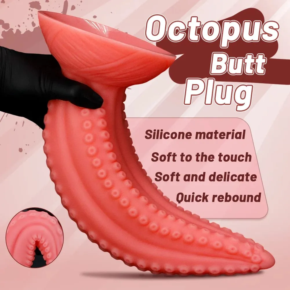5 Laki ng Malaking Anal Dildos Soft Silicone Long Butt Plug Monster Dildo Napakalaking Pink Tentacle Dildo Masturbate Sex Toys para sa mga Babaeng Lalaki