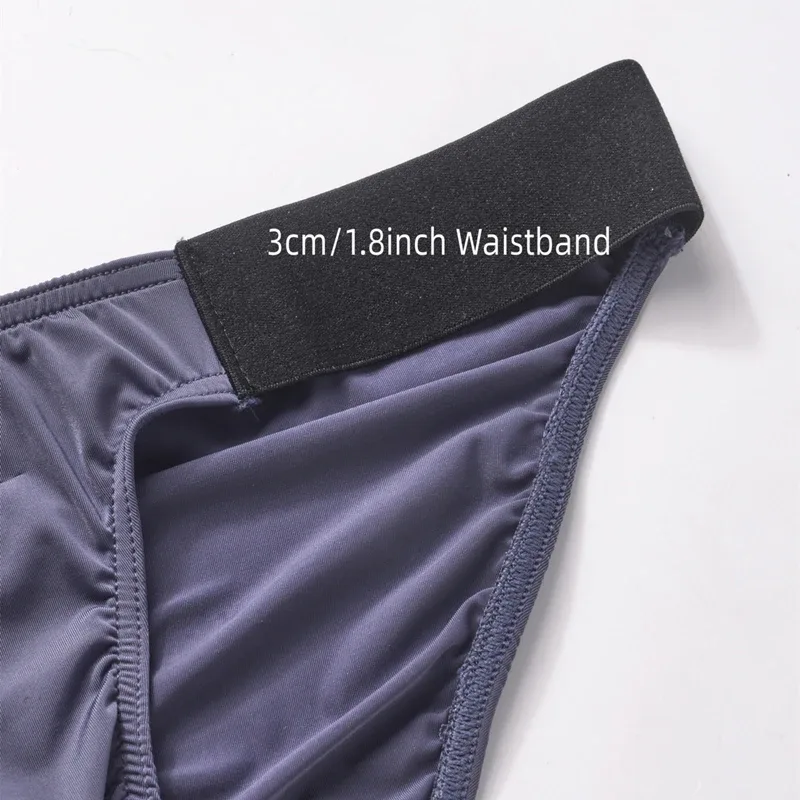 Ice Silk Briefs Men Underwear Male Wide Belt Panties Sexy U Pouch Wrinkle Back Bikini Slips Hombre Breathable Exotic Lingerie 3256808930282413