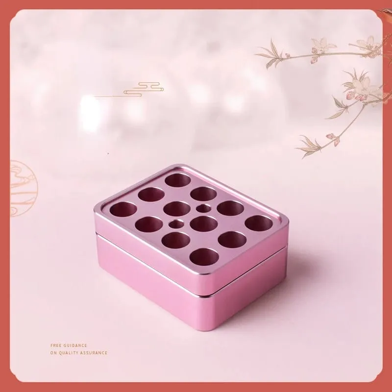 Diy Handmade Lipstick Material 12-hole Aluminum Sample Mould Self-made 9.3mm Maliit na Sample Tube Lipstick Empty Tube Set