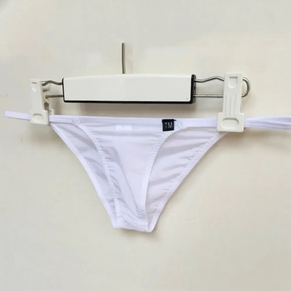 Men Solid Color Thin Soft Breathable Very Hot Lingerie Gay Sissy Pouch Underwear Solid Underpants Panties Briefs Men's Clothing