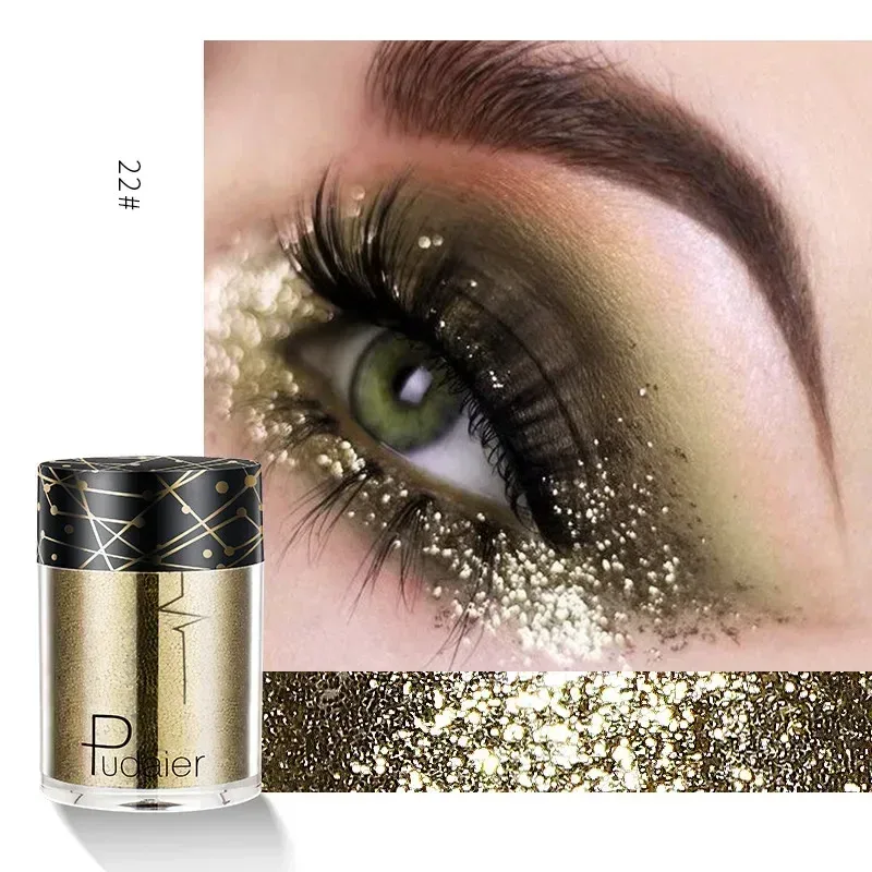 Νέα Glitter Eye Shadow Professional Makeup Monochrome Shining Eyeshadow Sequins Universal Party Cosmetic