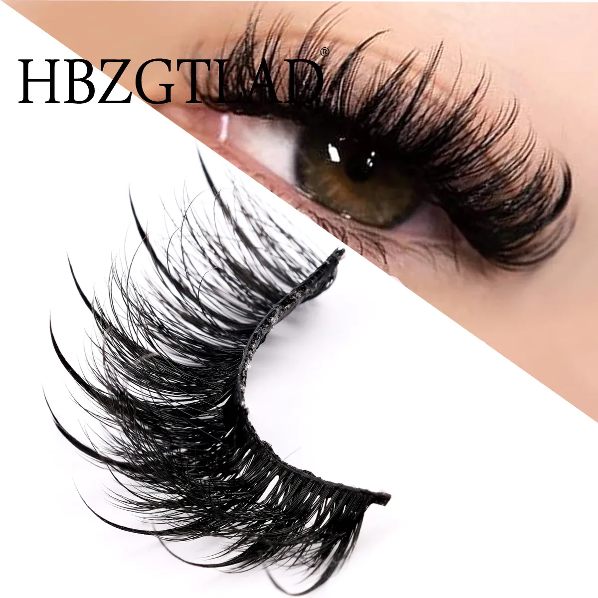 Wet Lash Spikes Volume Fluffy Full Strip Lashes Αξεσουάρ Μακιγιάζ Faux Mink Eye Lashes Πωλητής Wet Manga Lashes Ψεύτικες βλεφαρίδες