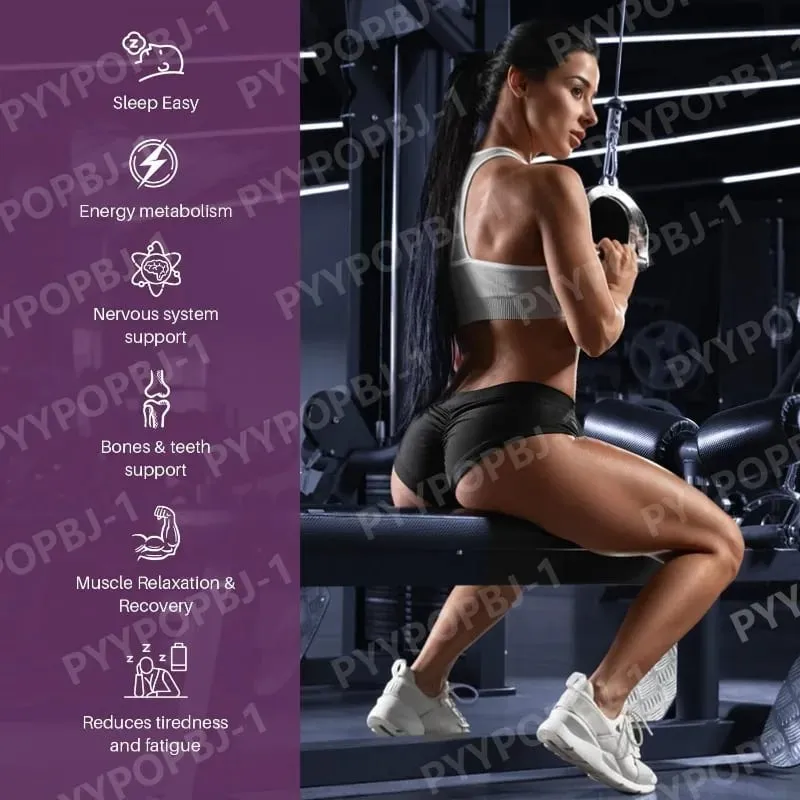 Magnesium Capsule Contain Glycinate Citrate & Aspartate Etc Complex Supplement Relaxation Muscle Heart Health Support 120 Count