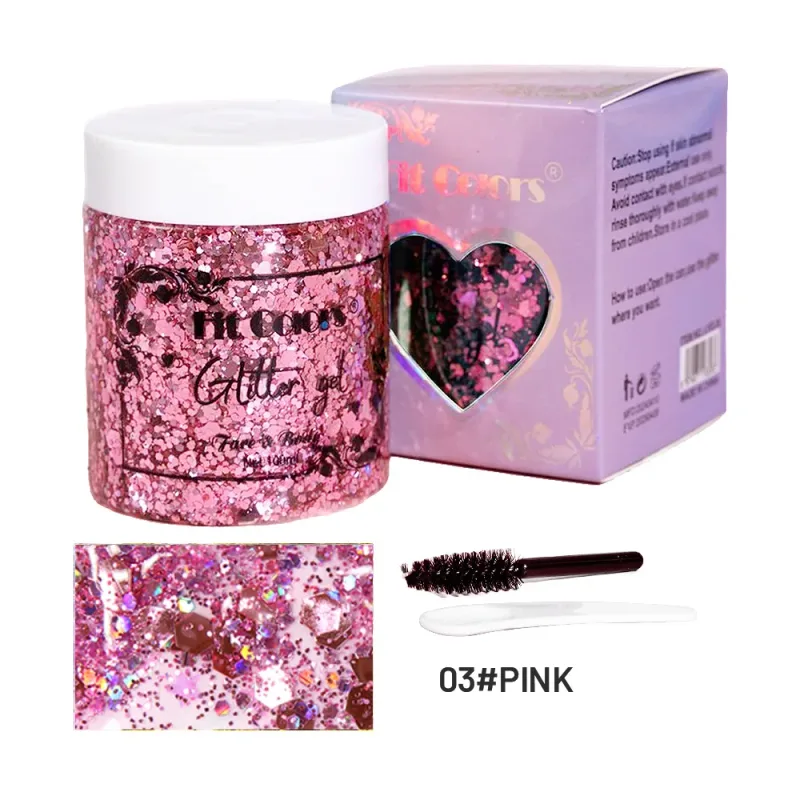 100ml Glitter Gel Eye Shadow Liquid Face Body Large Sequin Gel Πολυλειτουργικό Πολύχρωμο Loose Sequins Cream Party Διακόσμηση
