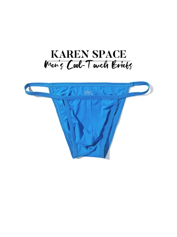 1PC Men's Sexy Low-Waist Briefs with Large Pouch Single Color Thin Belt Comfortable Thin Design for Summer Pure Color Underwear