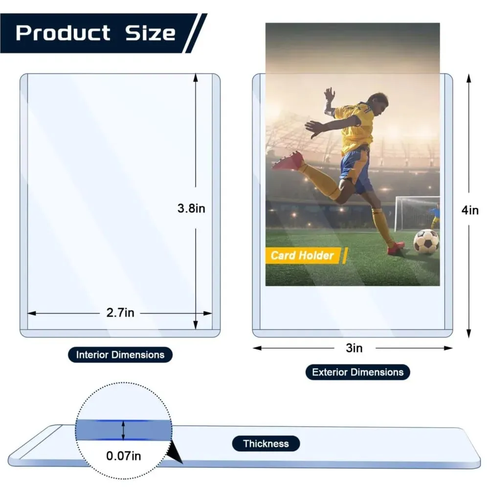 25-100 τμχ 3" x 4" Σκληρό μανίκι κάρτας Clear Anti Scratch Protector για παιχνίδια Pokemon Sports Card Trading Protect Toploaders