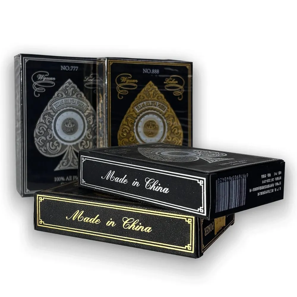 Κάρτες παιχνιδιού Premium Gold Edge Silver Edge PVC Πλαστικό Αδιάβροχο Ανθεκτικό Κάρτες Πόκερ Μεγάλη τράπουλα χαρακτήρων για πάρτι