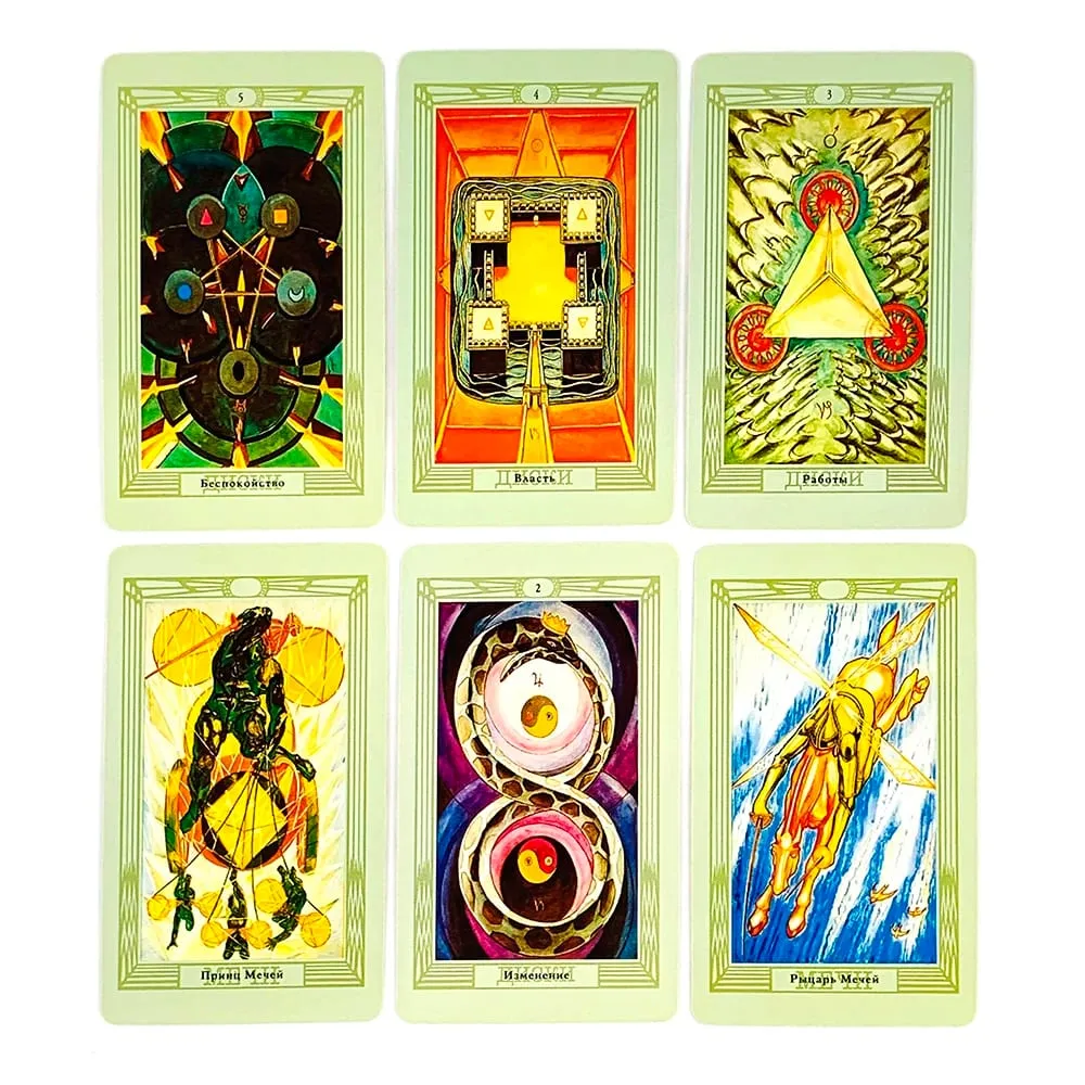 Tarot Deck 78‑Cards Russian Version Tapo Tota Mysterious Divination Fortune-Telling Επιτραπέζιο Παιχνίδι για Συλλεκτές Ταρώ