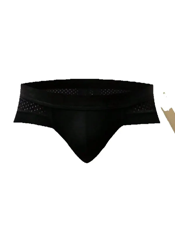 Solid color Sexy Mesh Leisure Motion Boys' Underwear Low-waisted No trace Quick Drying Fashion Cool and Refreshing Underpants