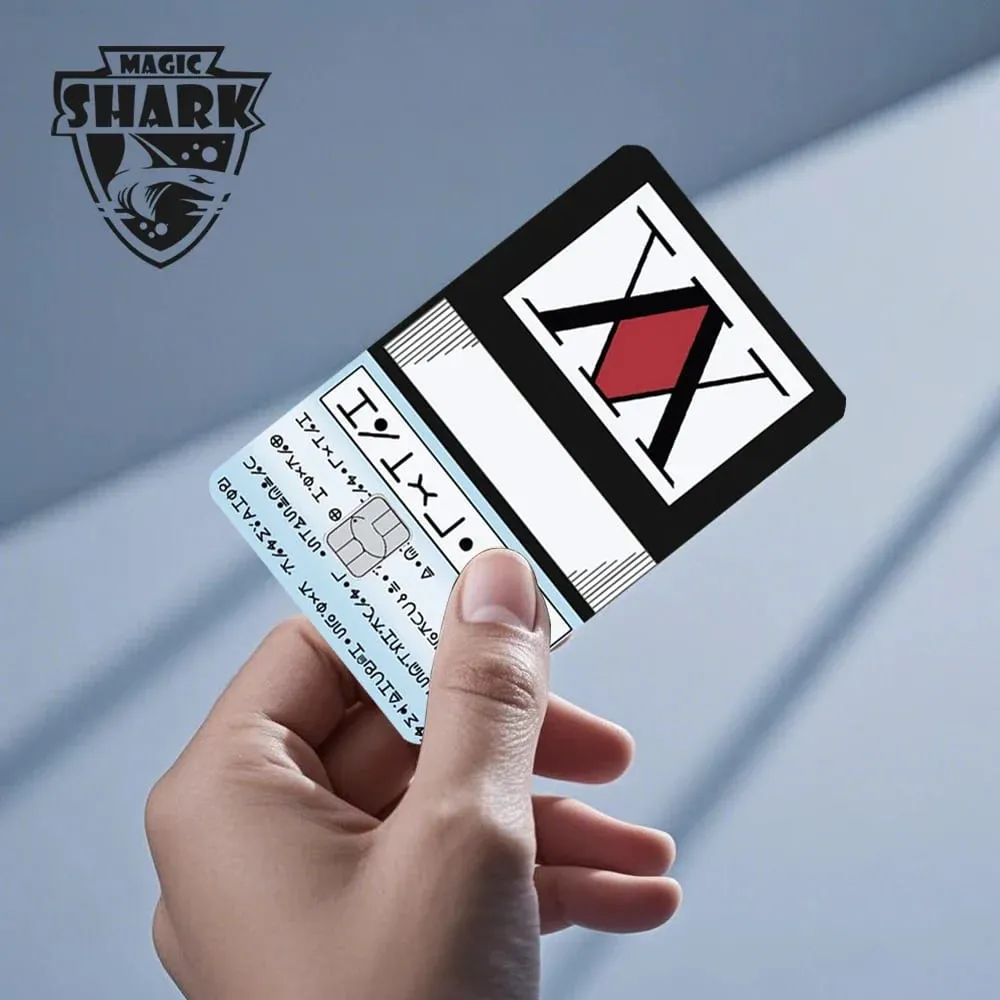 Magic Shark Dog Meme Hunter Stanks 3M מט PVC קדמי מדבקה כיסוי עור לכרטיס אשראי בנקאי