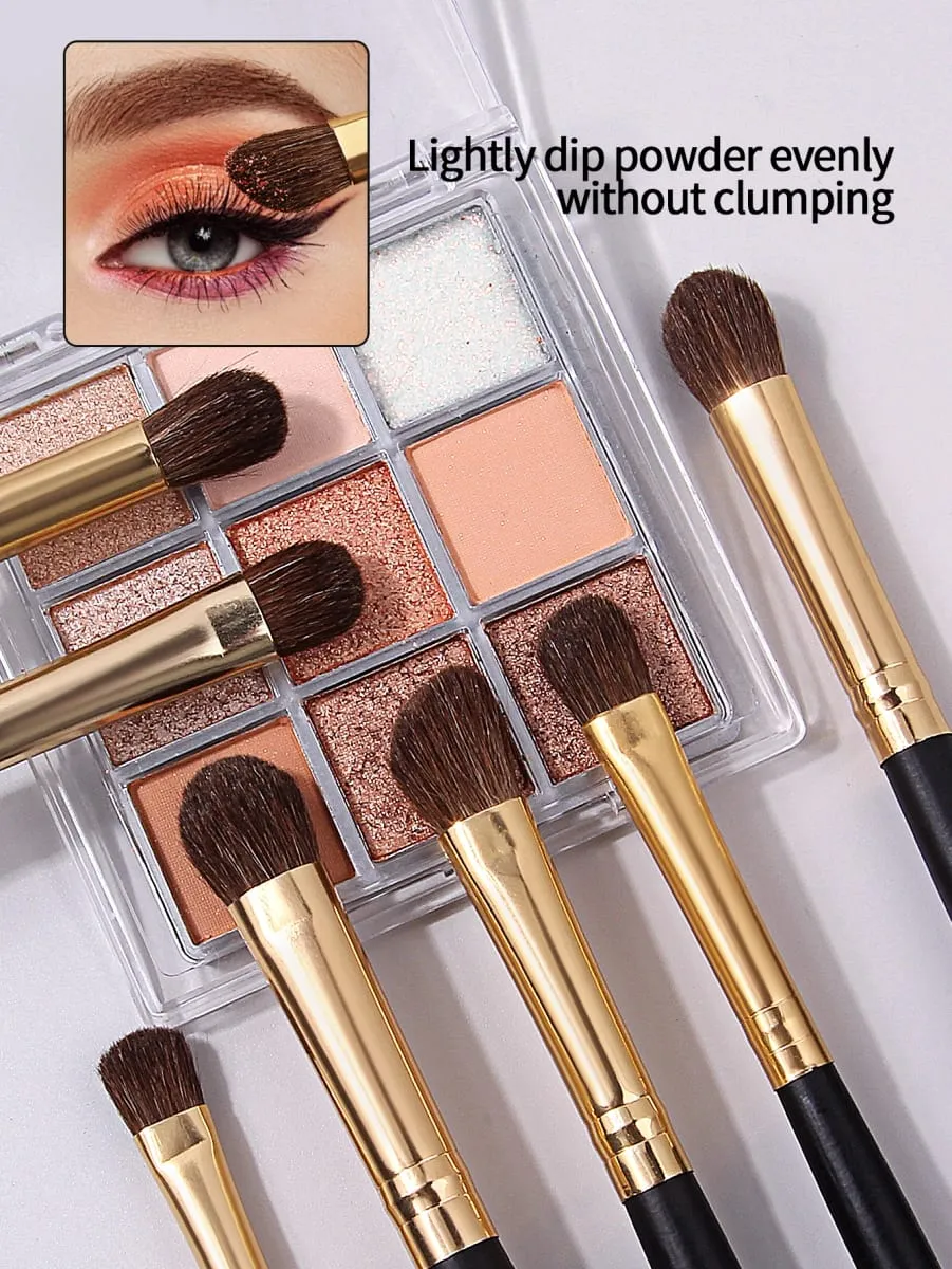 14 na pirasong Wooden-Handled Eye Makeup Brushes Ang Eyeshadow Brushes at Eyebrow Brushes ay Multi-Functional Beauty Tools