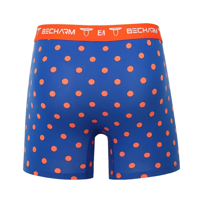New Men's Panties Boxers Shorts Orange and Purple Large Size Set of Men Underpants Male Briefs Boxer Man Sexy Clothing Short