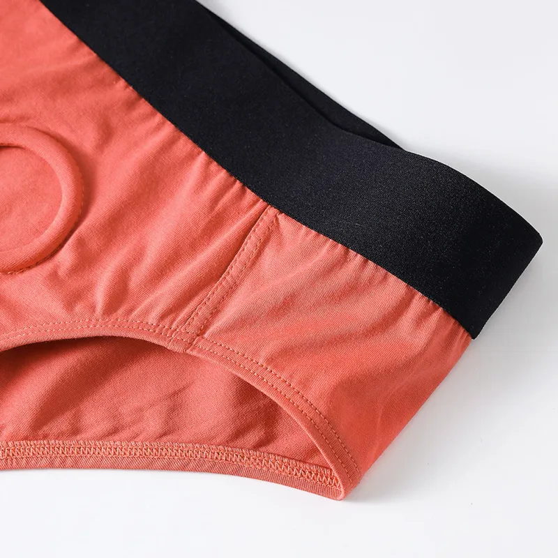 Men Front Hollow No Pouch Briefs Underwear Gay Erotic Lingine Panties Nightwear Hollow Out Open Front Underpants