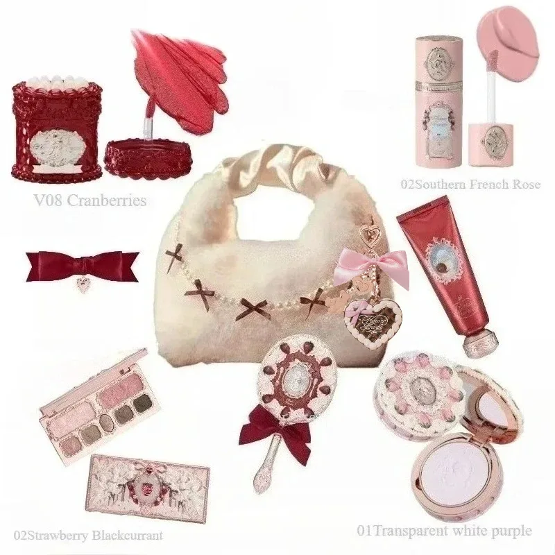 Strawberry Cupid Makeup Gif Box Eyeshadow Liquid Cheeks Red Lips Clay Powder 9pcs/ set