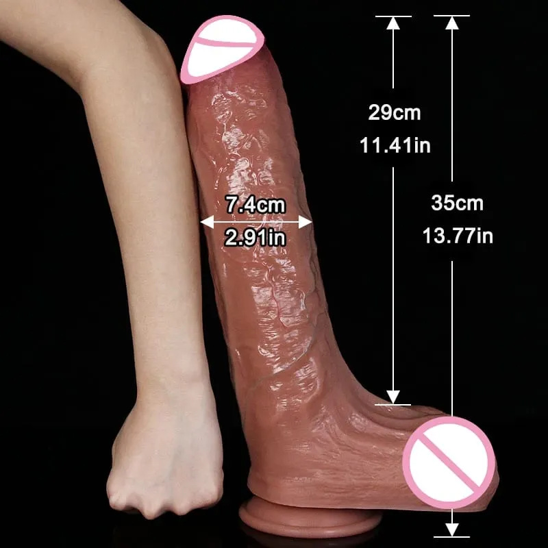 Realistic 4Sizes Soft Big Dildo Double Silicone Suction Cup Penis Couples Masturbation Soft Cock Woman Man Anal Adult Sex Toy